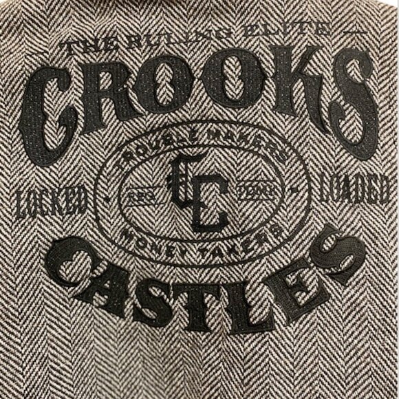 Crooks And Castles Mens Small Embroidered Casual Bomber Jacket - Picture 3 of 8